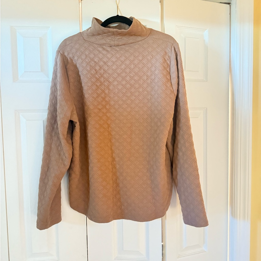 J. Crew Tan Quilted Top